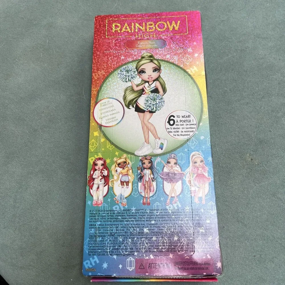 Rainbow High Pep Rally Fashion Pack Doll Clothes Uniform Shoes Cheerleader